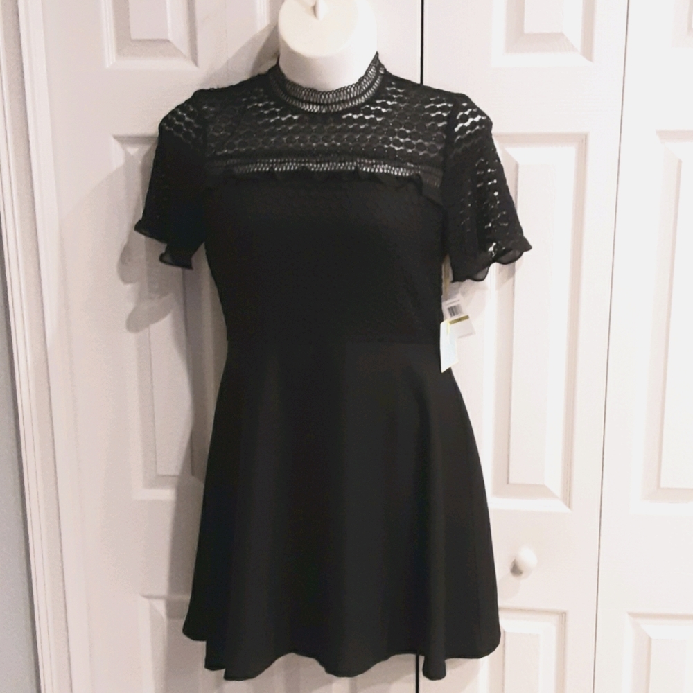 Ladies Black Cece Lace Dress